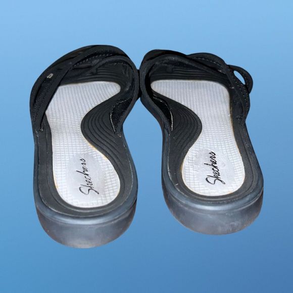 Skechers Flex Appeal Black Sandals Size 8 - Picture 5 of 7